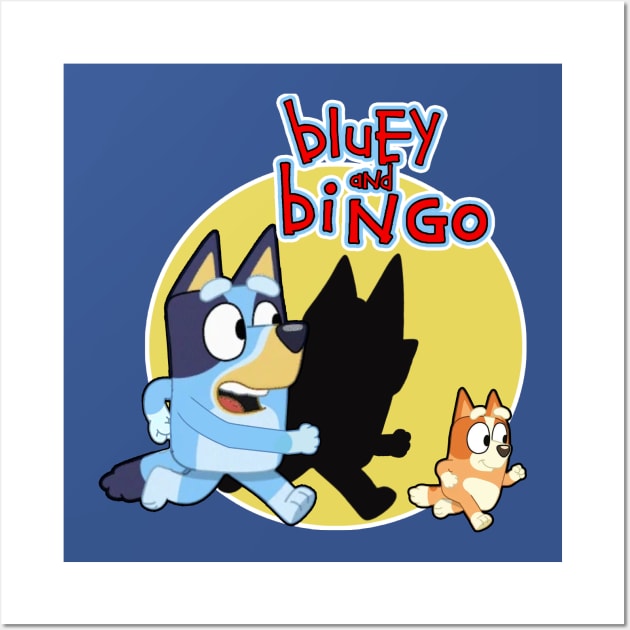 bluey dad chase bingo Wall Art by Dossol2024